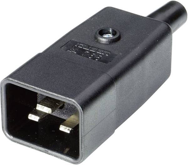 Martin Kaiser 765/sw/C Kaltgeräte-Steckverbinder 765 Stecker, gerade Gesamtpolzahl: 2 + PE 16 A Schwarz 1 St.