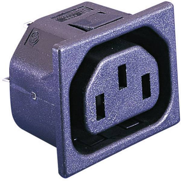 Bulgin PX0695/15/63 Kaltgeräte-Steckverbinder PX Buchse, Einbau vertikal Gesamtpolzahl: 2 + PE 10 A Schwarz 1 St.
