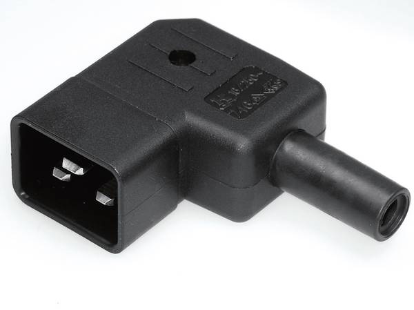 Martin Kaiser 746/sw/C Kaltgeräte-Steckverbinder 746 Stecker, gewinkelt Gesamtpolzahl: 2 + PE 16 A Schwarz 1 St.