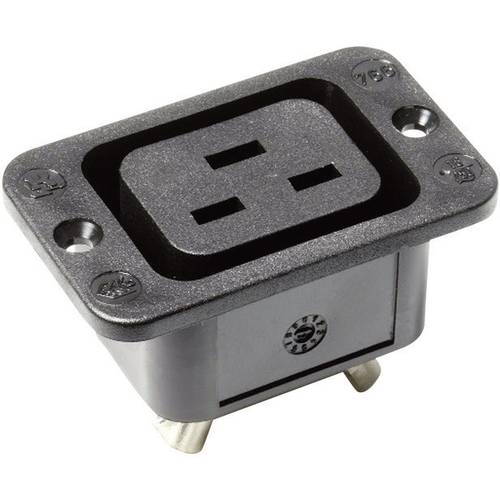 Martin Kaiser 766/63/sw/C Kaltgeräte-Steckverbinder 766 Buchse, Einbau vertikal Gesamtpolzahl: 2 + PE 16 A Schwarz 1 St.