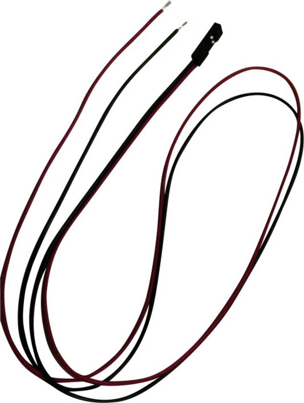 TRU COMPONENTS Konfektionierte Litze  Polzahl Gesamt 2 Rastermaß: 2.54 mm 741213 1 St.