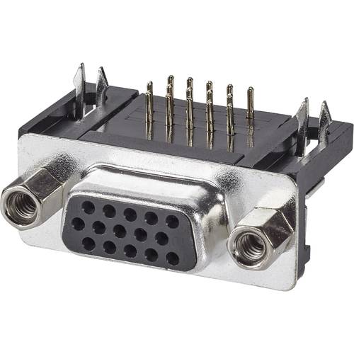 Thumbnail - TRU COMPONENTS TC-A-HDF 15 A-KG/T-203 1586453 D-SUB Buchsenleiste Polzahl: 15 Löten 1 St.