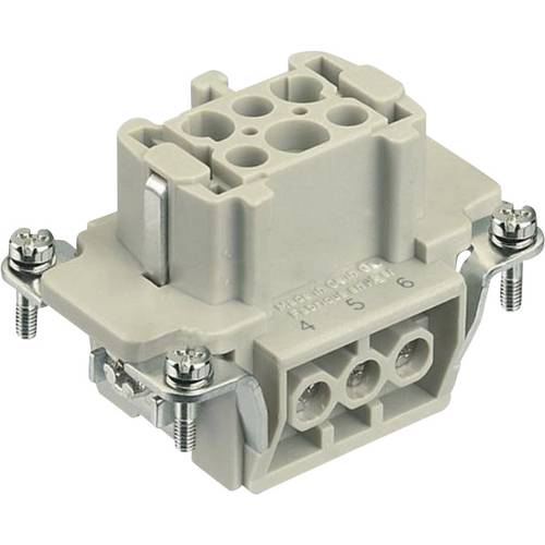HARTING 09330062701 Buchseneinsatz Han® E 6 + PE Schrauben 1 St. Piece