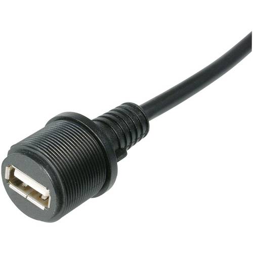 Thumbnail - USB-Steckverbinder 2.0 - IP67 Buchse, Einbau USB A-Buchse mit 1m Kabel A-KAB-USBA-FS-1M ASSMANN WSW Inhalt: 1 St.