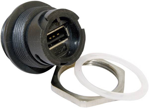 USB 2.0 Einbaugehäuse-Set Buchse, Einbau 17-200161 Bajonettverschluss mit Schutzkappe 17-200161 Conec Inhalt: 1 St.