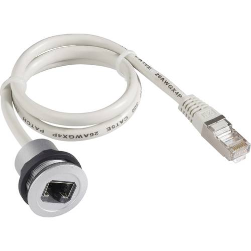 Schlegel RRJ_RJ45_150CM RJ45-Einbaubuchse RRJ_RJ45_150CM Buchse, Einbau, Stecker, gerade Grau 1 St.