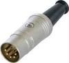 Rean AV NYS322G DIN-Rundsteckverbinder Stecker, gerade Polzahl: 5 Schwarz 1 St.