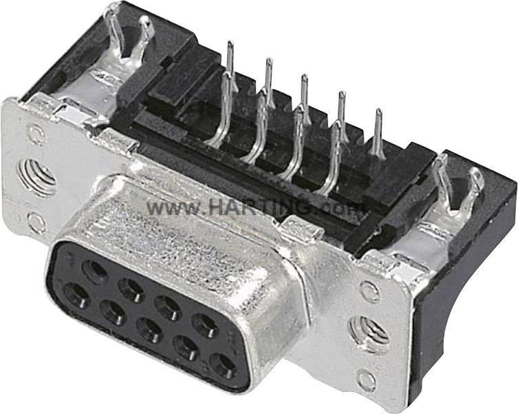 HARTING D-SUB Buchsenleiste 90 ° Polzahl: 9 Löten Harting 09 66 152 6615 1 St.