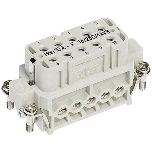 HARTING 09200102812 Buchseneinsatz Han® A 10 + PE Schrauben 1 St. Piece