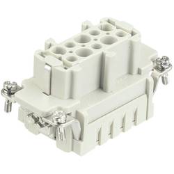 Konektorová vložka, zásuvka Han® E 09 33 010 2702 Harting 10 + PE, krimpované připojení, 10 ks