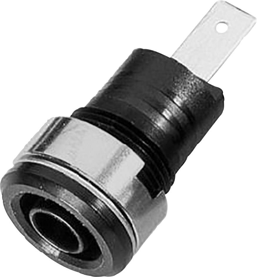 Ein isolierter, zylindrischer Audio-Stecker-Anschluss mit Metall- und Kunststoffteilen, geeignet für elektronische Geräteverbindungen.