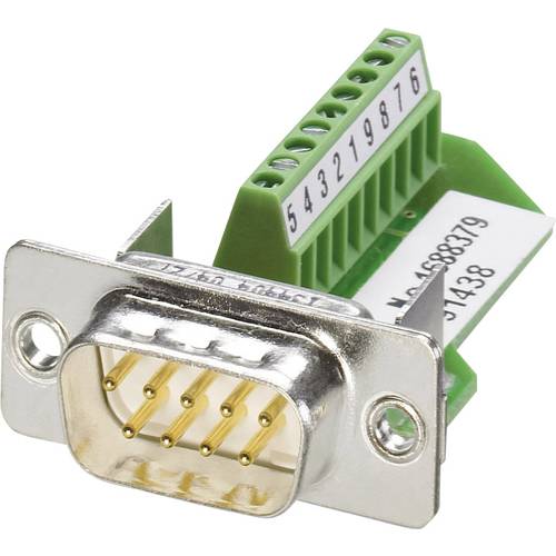 Phoenix Contact VS-09-ST-DSUB/10-MPT-0,5 1688379 D-SUB Stecker 180 ° Polzahl: 9 Schrauben 1 St.