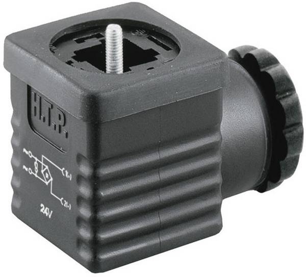 Ventilstecker mit Brückengleichrichter Schwarz  Pole:2 + PE G1NU2RV1 HTP Inhalt: 1 St.