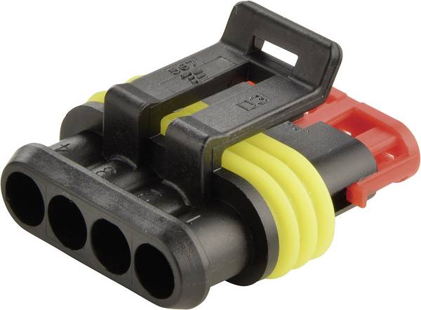 TE Connectivity Buchsengehäuse-Kabel AMP-Superseal 1.5mm Series Polzahl Gesamt 4 Rastermaß: 6 mm 282088-1 1 St.
