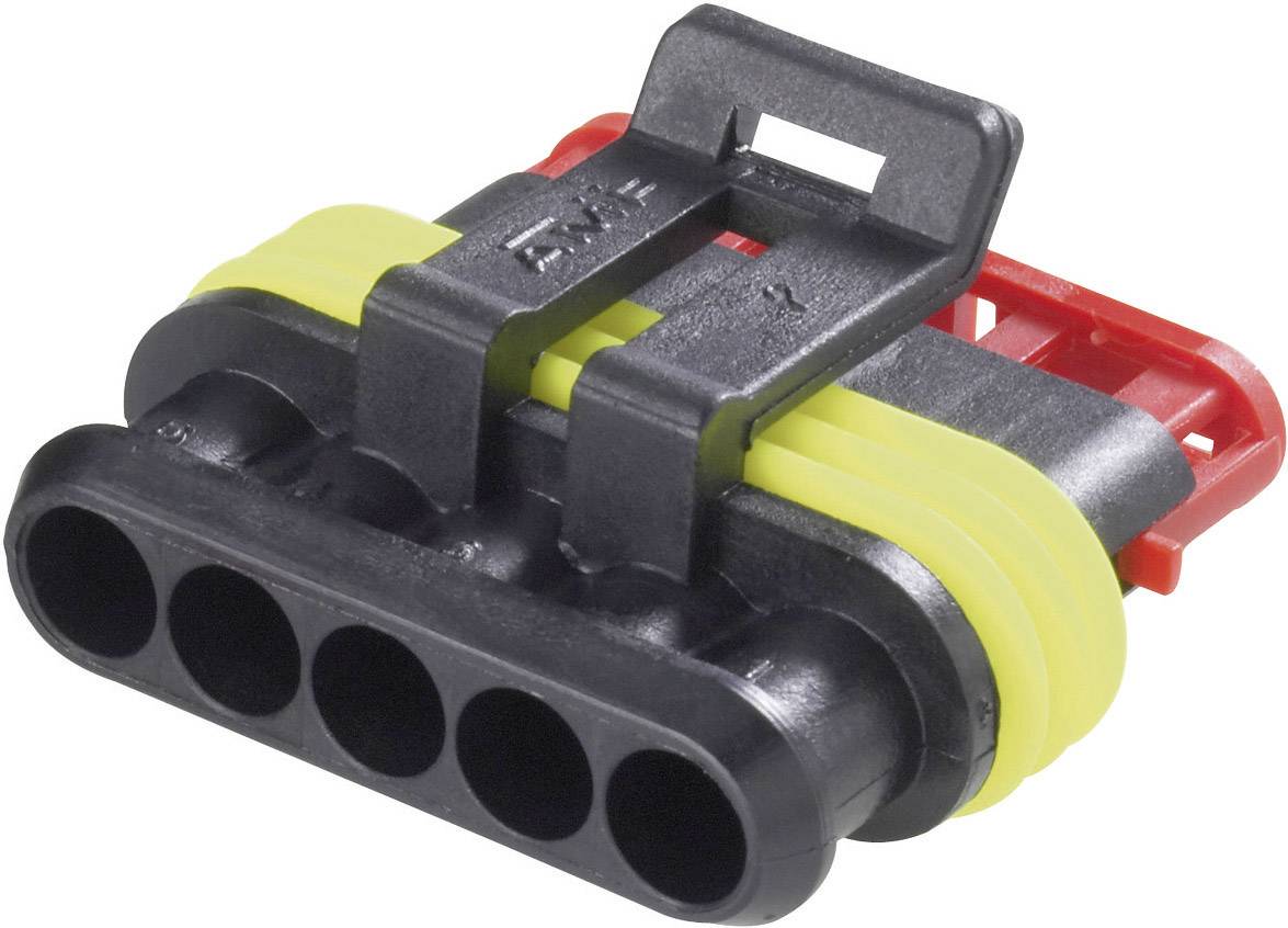 TE Connectivity Buchsengehäuse-Kabel AMP-Superseal 1.5mm Series Polzahl Gesamt 5 Rastermaß: 6 mm 282089-1 1 St.