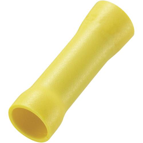 TRU COMPONENTS 745485 Stoßverbinder 4 mm² 6 mm² Vollisoliert Gelb 50 St.