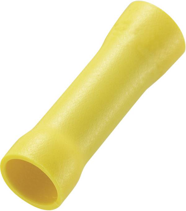 TRU COMPONENTS 745485 Stoßverbinder 4 mm² 6 mm² Vollisoliert Gelb 50 St.