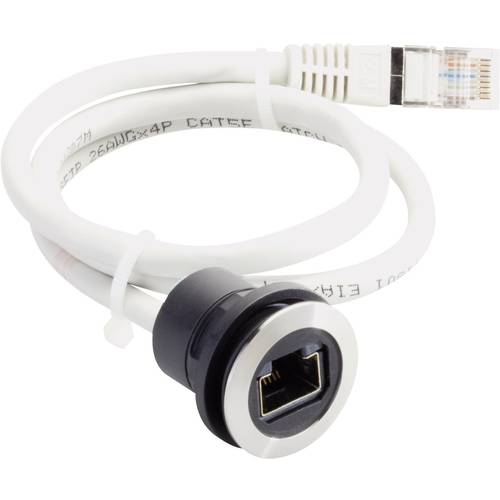 Schlegel RRJ_RJ45_SW_150CM RJ45-Einbaubuchse 1855 Buchse, Einbau, Stecker, gerade Schwarz 1 St.