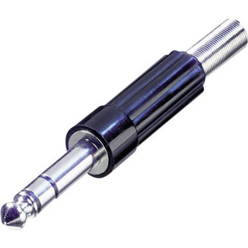 Rean AV NYS 204 Klinken-Steckverbinder 6.35 mm Stecker, gerade Polzahl: 3 Stereo Silber, Schwarz 1 St.