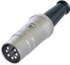 Rean AV NYS323 DIN-Rundsteckverbinder Stecker, gerade Polzahl: 7 Schwarz 1 St.