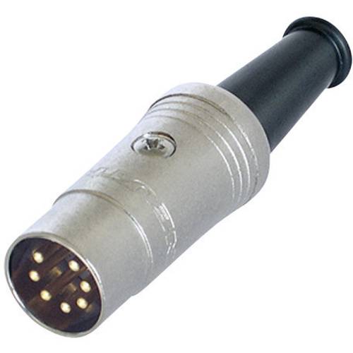 Rean AV NYS323G DIN-Rundsteckverbinder Stecker, gerade Polzahl: 7 Schwarz 1 St.