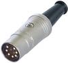 Rean AV NYS323G DIN-Rundsteckverbinder Stecker, gerade Polzahl: 7 Schwarz 1 St.