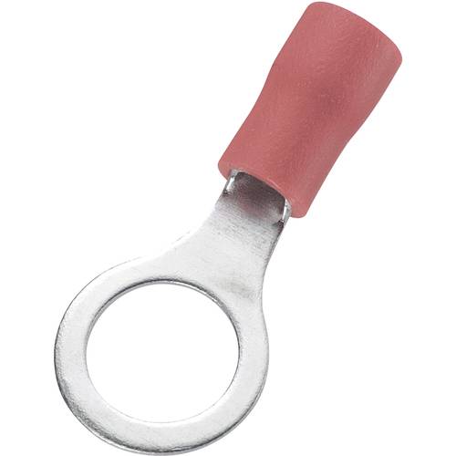 TRU COMPONENTS 746762 Ringkabelschuh Querschnitt (max.)=1.50 mm² Loch-Ø=8.4 mm Teilisoliert Rot 100 St.
