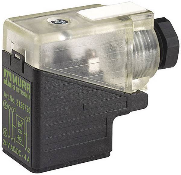 Ventilstecker SVS Industriestandard Schwarz, Transparent SVS Pole:2 + PE 7000-29801-0000000 Murrelektronik Inhalt: 1 St.
