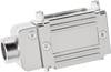 Provertha 77152M 77152M D-SUB Adaptergehäuse Polzahl: 15 Kunststoff, metallisiert 90 ° Silber 1 St.