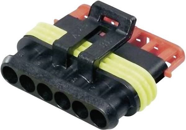 TE Connectivity Buchsengehäuse-Kabel AMP-Superseal 1.5mm Series Polzahl Gesamt 6 Rastermaß: 6 mm 282090-1 1 St.