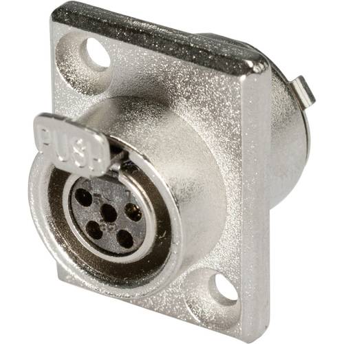 Hicon HI-XMEF5 XLR-Steckverbinder Buchse, Einbau vertikal Polzahl: 5 Silber 1 St.