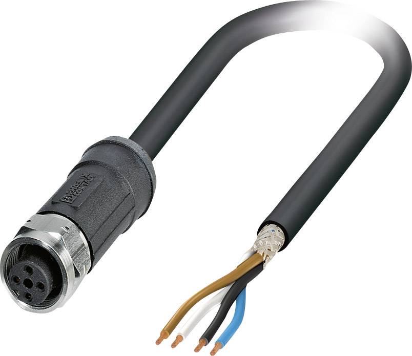 Phoenix Contact 1454163 Sensor-/Aktor-Steckverbinder, konfektioniert M12 Buchse, gerade 5.00 m Polzahl Sensoren: 4 1 St.