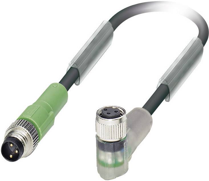 PHOENIX CONTACT Sensor-/Aktor-Kabel Pole: 3 mit LED SAC-3P-M 8MS/0,6-PUR/M 8FR-2L Inhalt: 1 St. (168