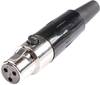 Hicon HI-XMCF3 Miniatur-XLR-Steckverbinder Buchse, gerade Polzahl: 3 Silber 1 St.