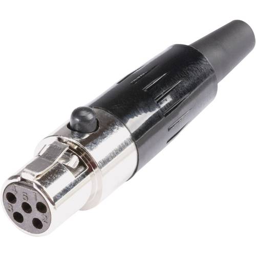 Hicon HI-XMCF5 Miniatur-XLR-Steckverbinder Buchse, gerade Polzahl: 5 Silber 1 St.