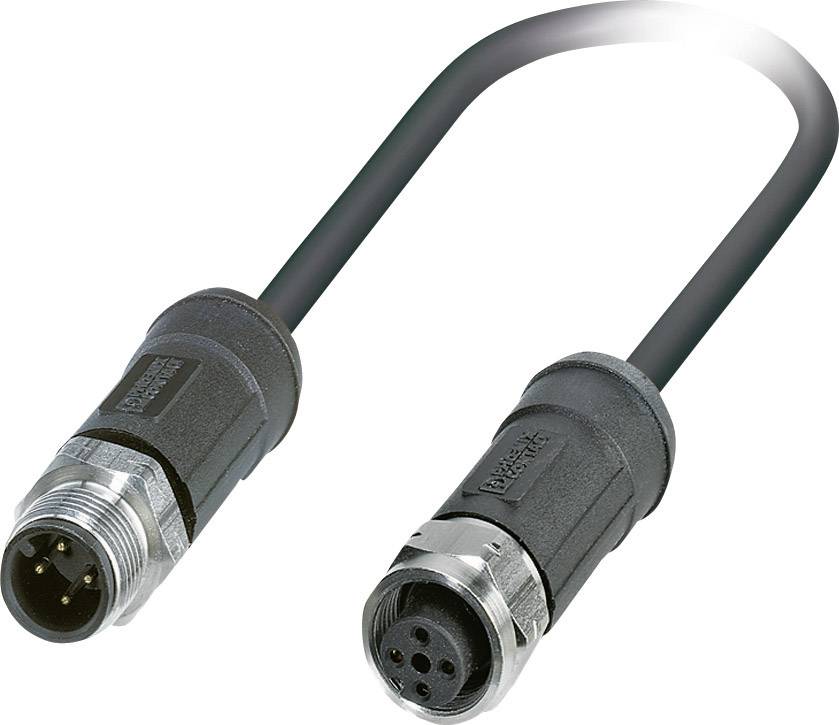 Phoenix Contact 1454118 Sensor-/Aktor-Steckverbinder, konfektioniert M12 Stecker, gerade, Buchse, gerade 5.00 m Polzahl ...