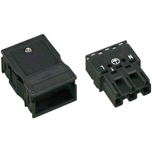 WAGO 770-113/K010-165 Netz-Steckverbinder WINSTA MIDI Stecker, gerade Gesamtpolzahl: 2 + PE 25 A Schwarz 1 St.