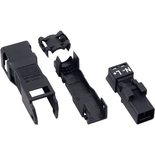 WAGO 890-112-1 Netz-Steckverbinder WINSTA MINI Stecker, gerade Gesamtpolzahl: 2 16 A Schwarz 1 St.