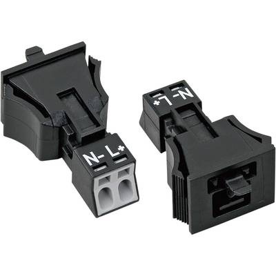 WAGO 890-712 Netz-Steckverbinder WINSTA MINI Stecker, gerade Gesamtpolzahl: 2 16 A Schwarz 1 St. 