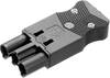 Adels-Contact 18044 Netz-Steckverbinder AC Stecker, gerade Gesamtpolzahl: 2 + PE 16 A Schwarz 1 St.