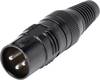 Hicon HI-X3CM-M XLR-Steckverbinder Stecker, gerade Polzahl: 3 Schwarz 1 St.