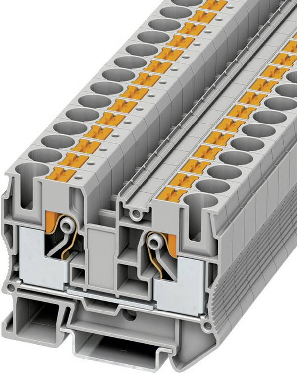 Phoenix Contact 3212120 Durchgangsklemme 10.2 mm Schnellanschluss  Grau 1 St.