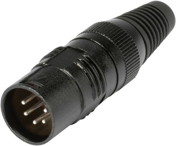 Hicon HI-X5CM-M XLR-Steckverbinder Stecker, gerade Polzahl: 5  Schwarz 1 St.