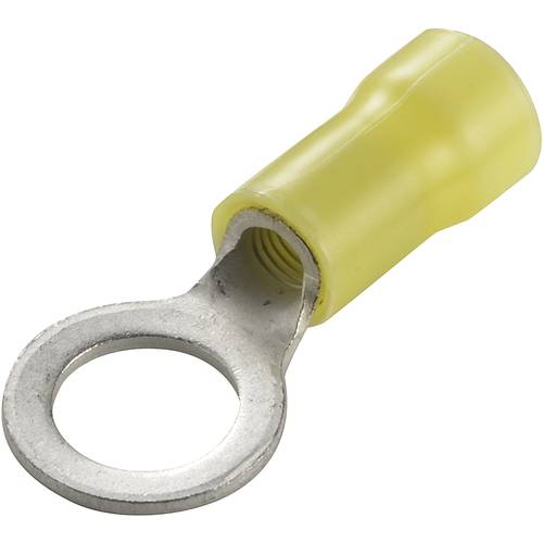 TE Connectivity 160296 Ringkabelschuh Querschnitt (max.)=6.60 mm² Loch-Ø=8.5 mm Teilisoliert Gelb 1 St.