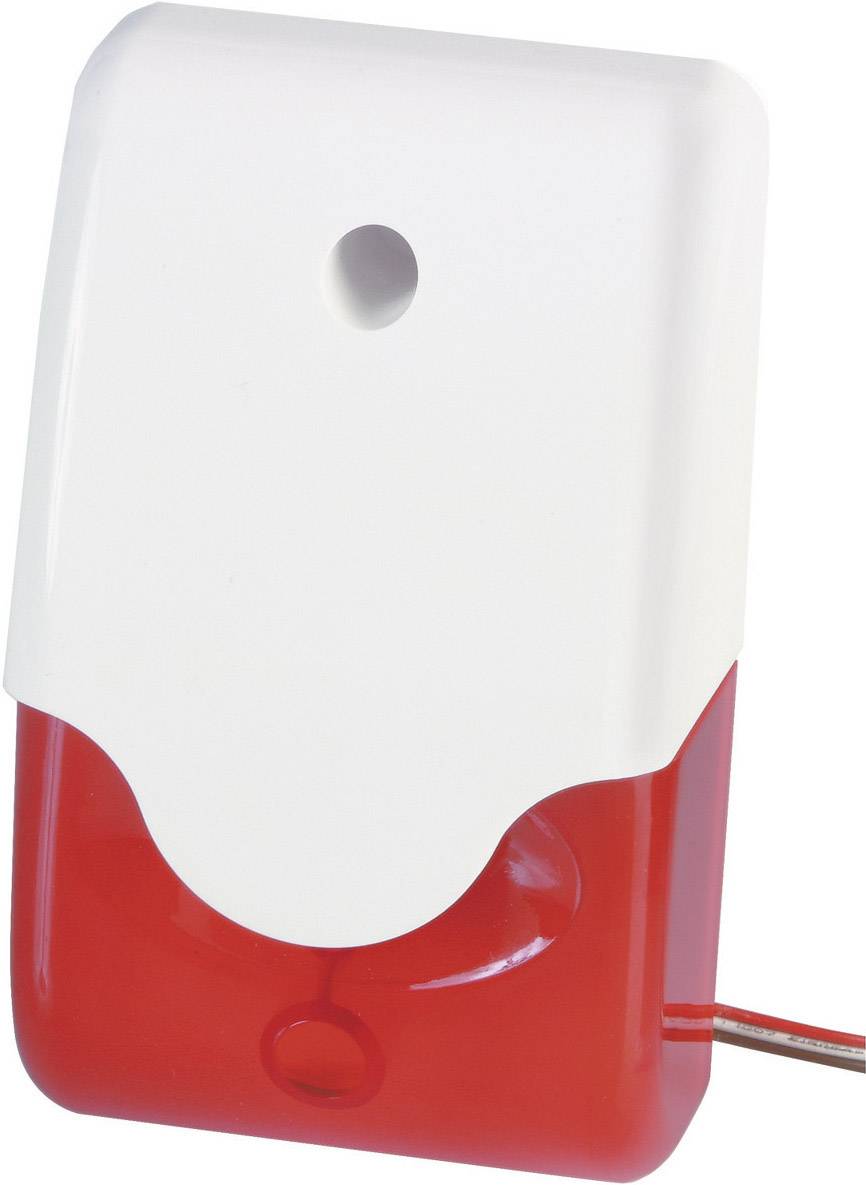 Marke Alarmsirene mit Blitzer Rot LED <110db/1m 12V sehr laut 
