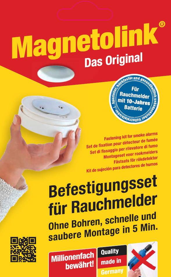 GEV MAGNETOLINK Magnet-Befestigung für Rauchwarnmelder (Ø x H) 71 mm x 2.2 mm-6