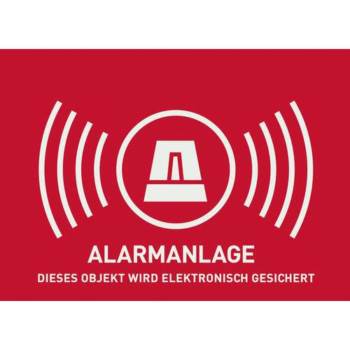 Thumbnail - ABUS AU1323 Warnaufkleber Alarmanlage Sprachen Deutsch (B x H) 74 mm x 52.5 mm