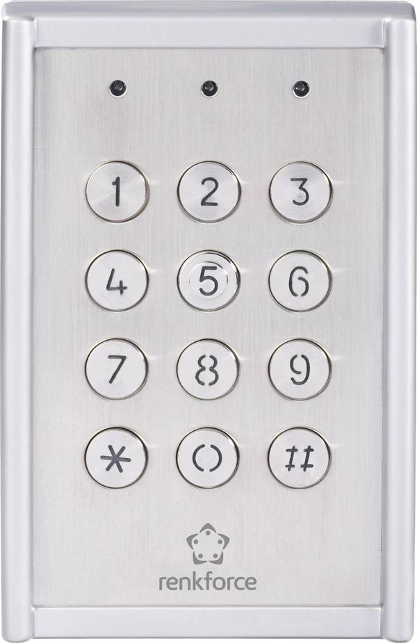 Renkforce 751624 Codeschloss Aufputz IP65 mit beleuchteter Tastatur