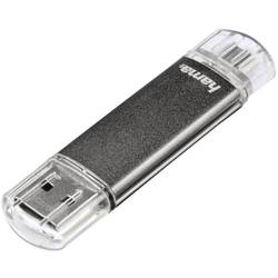 USB pamäť pre smartphone a tablet Hama FlashPen "Laeta Twin", 32 GB, USB 2.0, micro USB 2.0, sivá