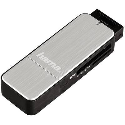 Hama 123900 Externer Speicherkartenleser  USB 3.2 Gen 1 (USB 3.0) Silber